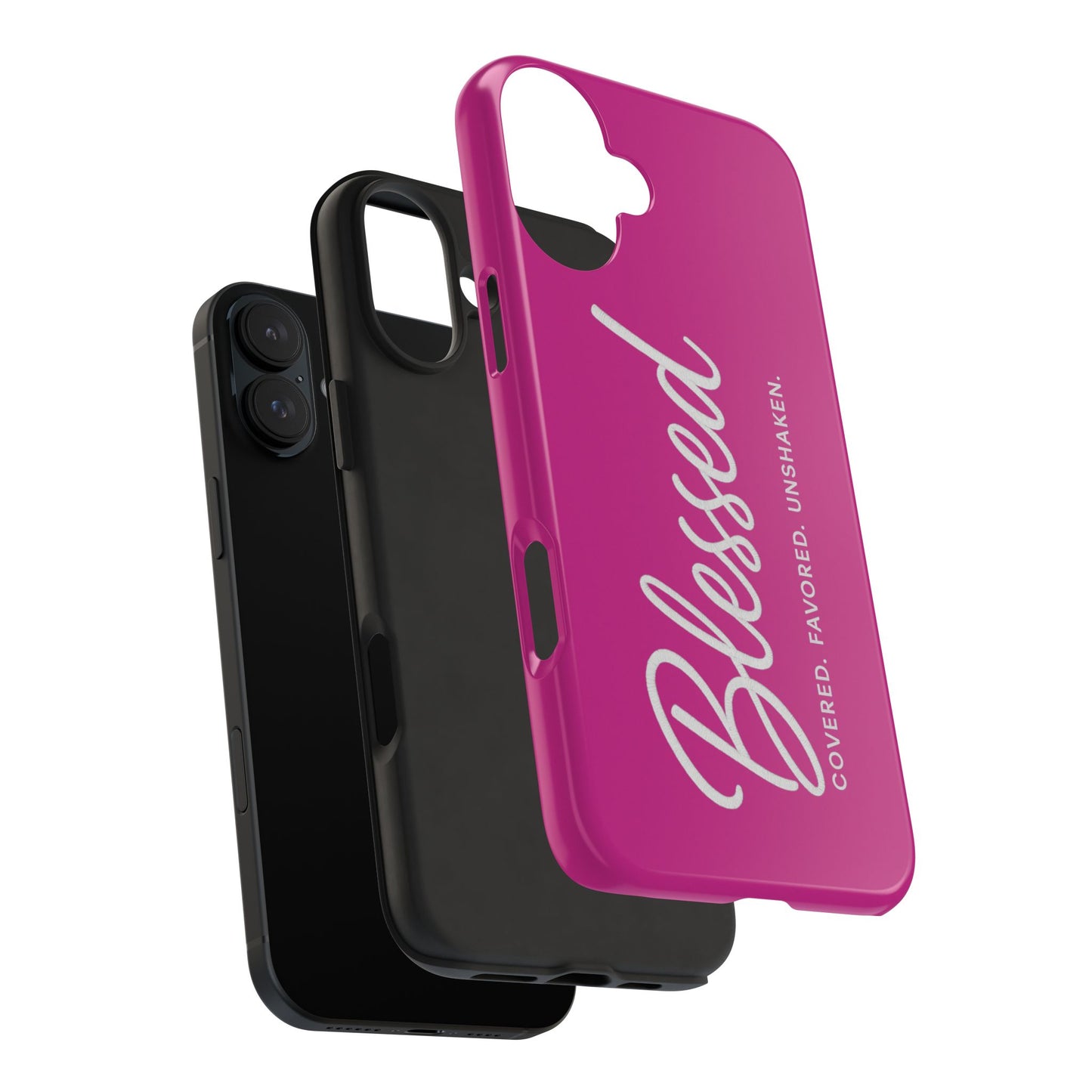 "Blessed, Covered, Favored, Unshaken" Phone Case