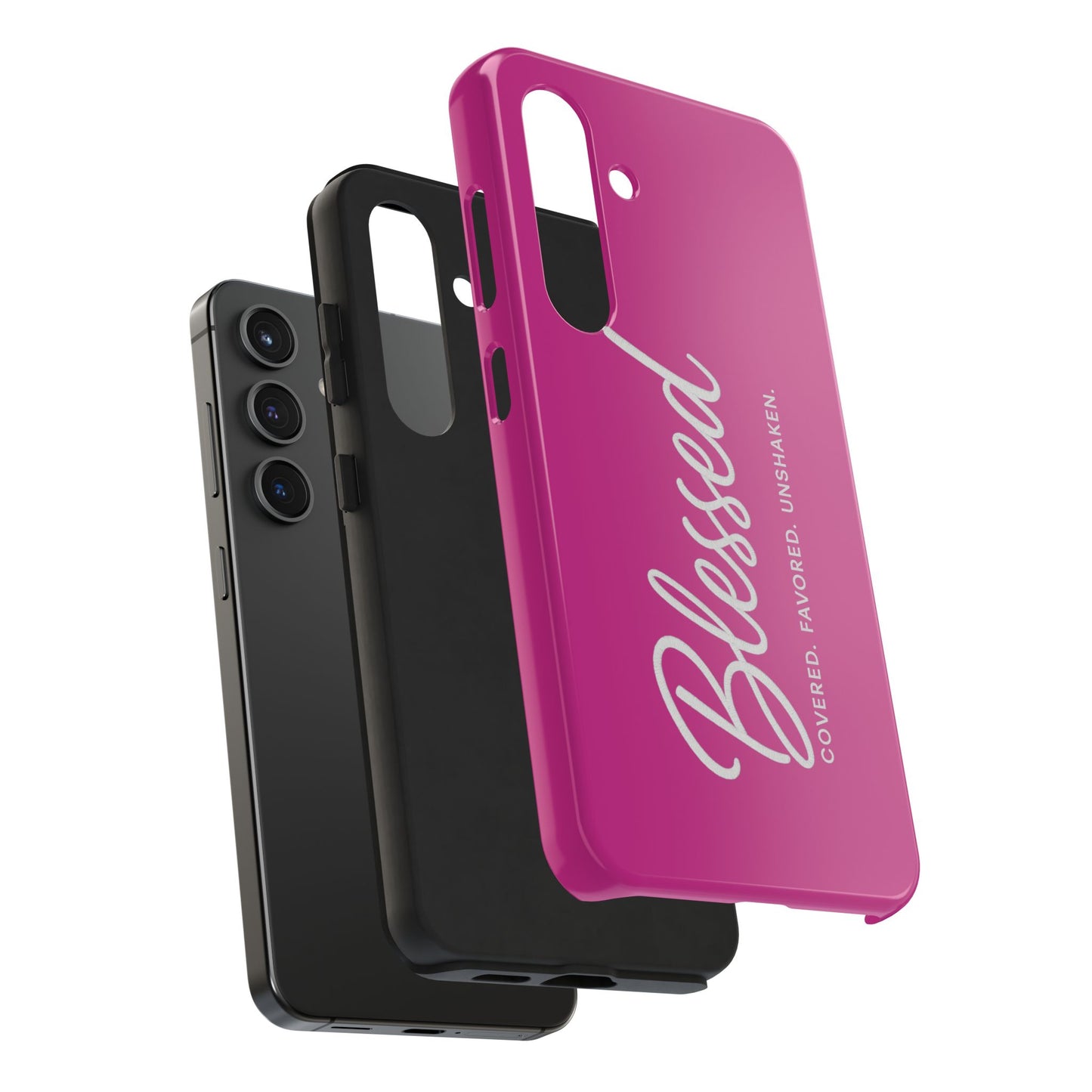 "Blessed, Covered, Favored, Unshaken" Phone Case
