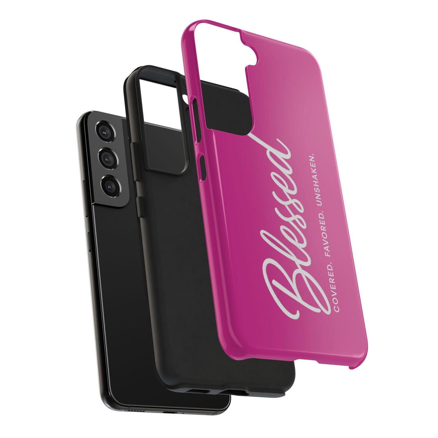 "Blessed, Covered, Favored, Unshaken" Phone Case