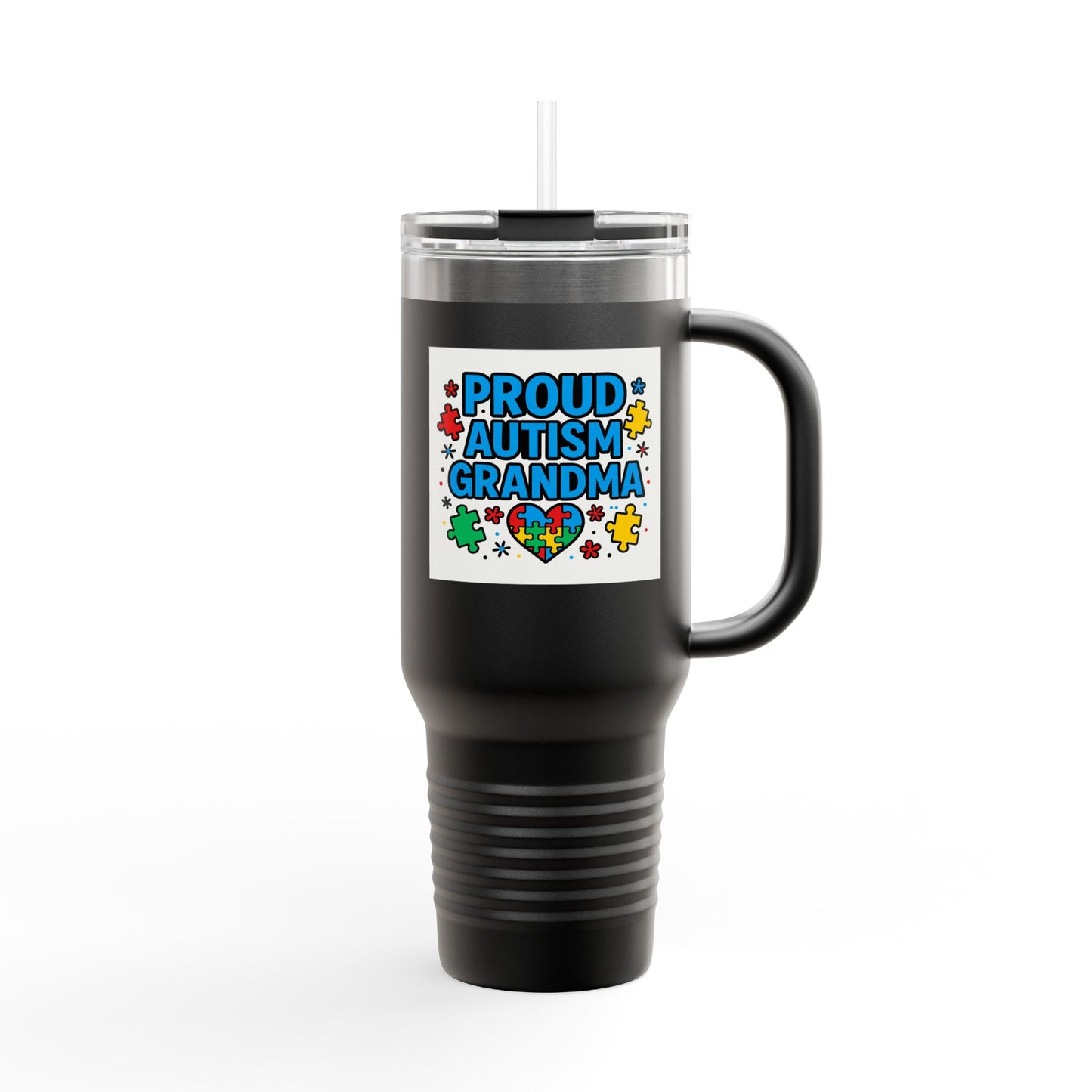 Copy of "Proud Autism Grandma" Insulated Travel Mug, 40oz