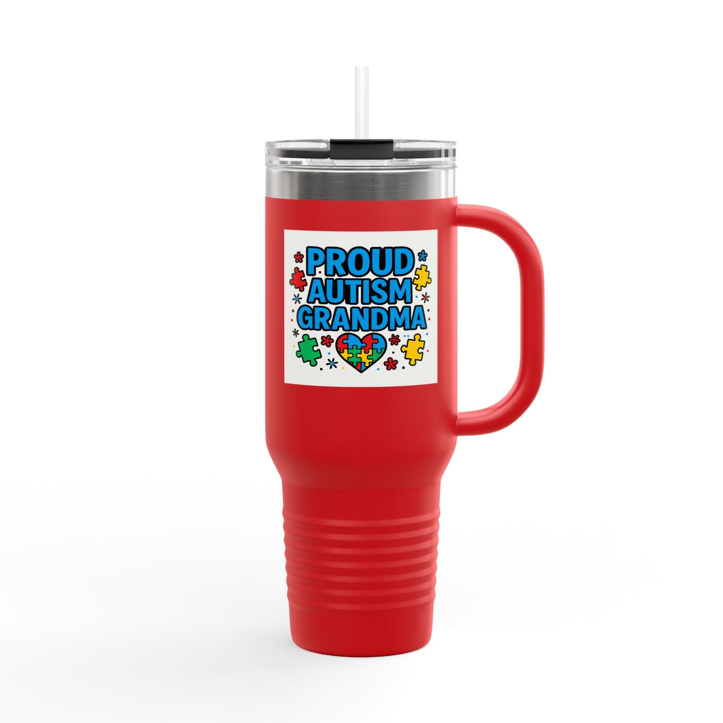 Copy of "Proud Autism Grandma" Insulated Travel Mug, 40oz