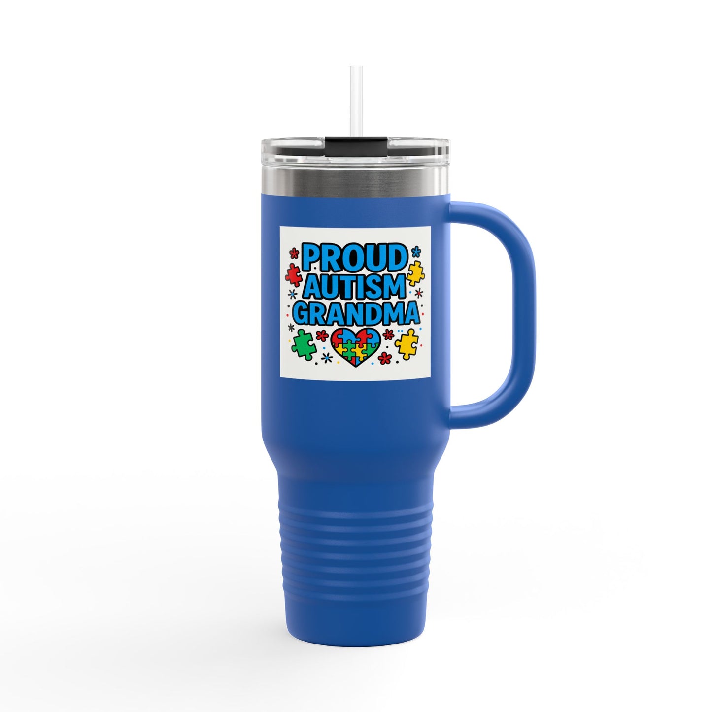 Copy of "Proud Autism Grandma" Insulated Travel Mug, 40oz